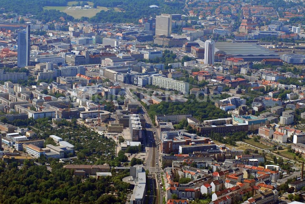 Luftaufnahme Leipzig - Altbausanierung in der Leipziger Volkmarstraße / Prager Straße