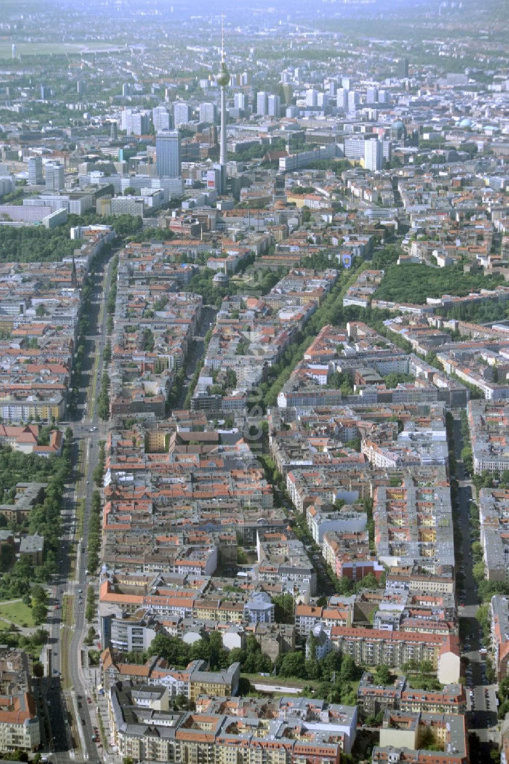 Berlin aus der Vogelperspektive: Altbauwohngebiete Berlin Prenzlauer Berg