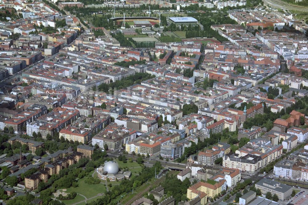 Berlin von oben - Altbauwohngebiete Berlin Prenzlauer Berg