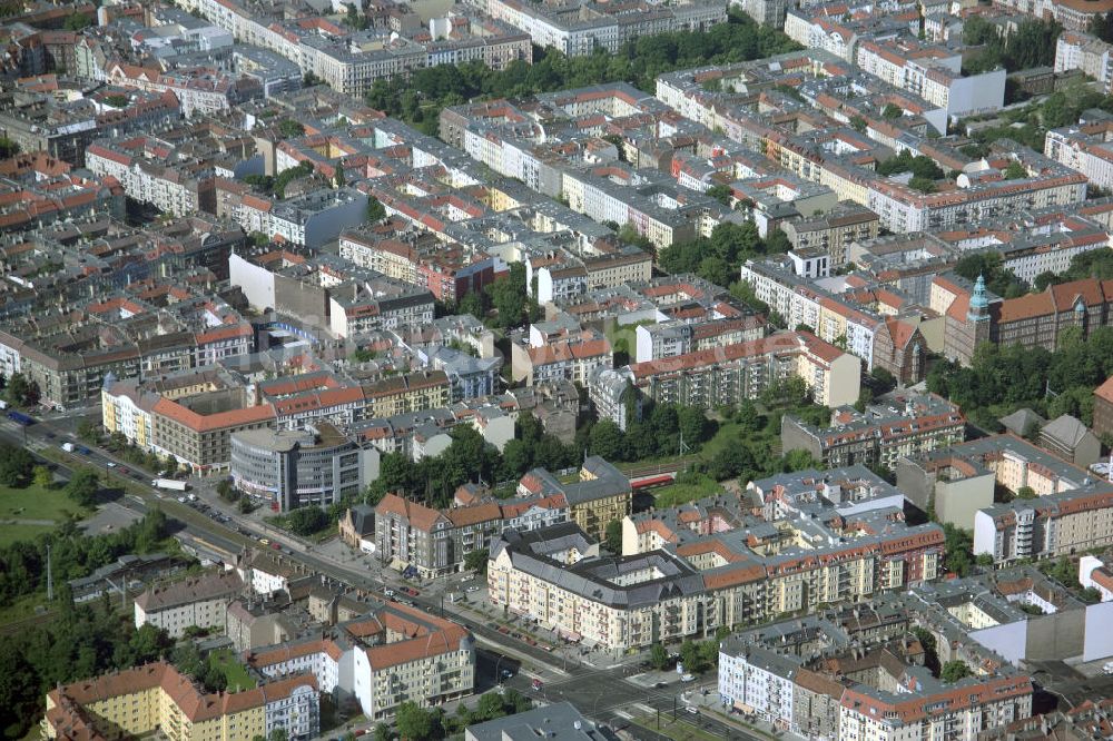 Luftbild Berlin - Altbauwohngebiete Berlin Prenzlauer Berg