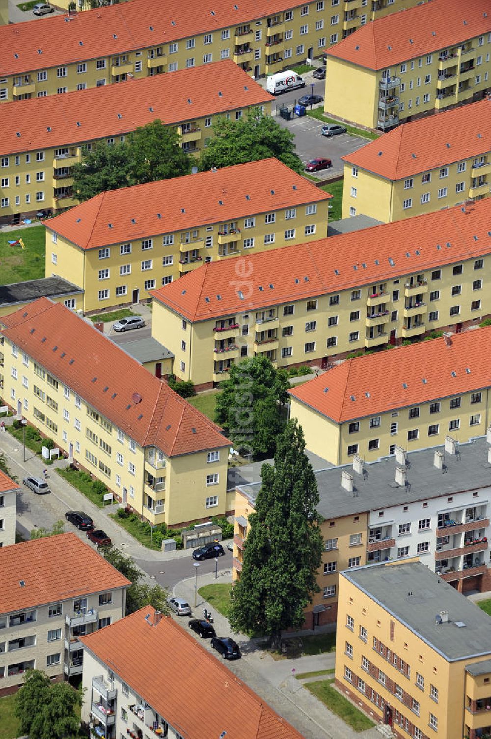 MAGDEBURG aus der Vogelperspektive: Altbauwohngebiete in Magdeburg - Nord