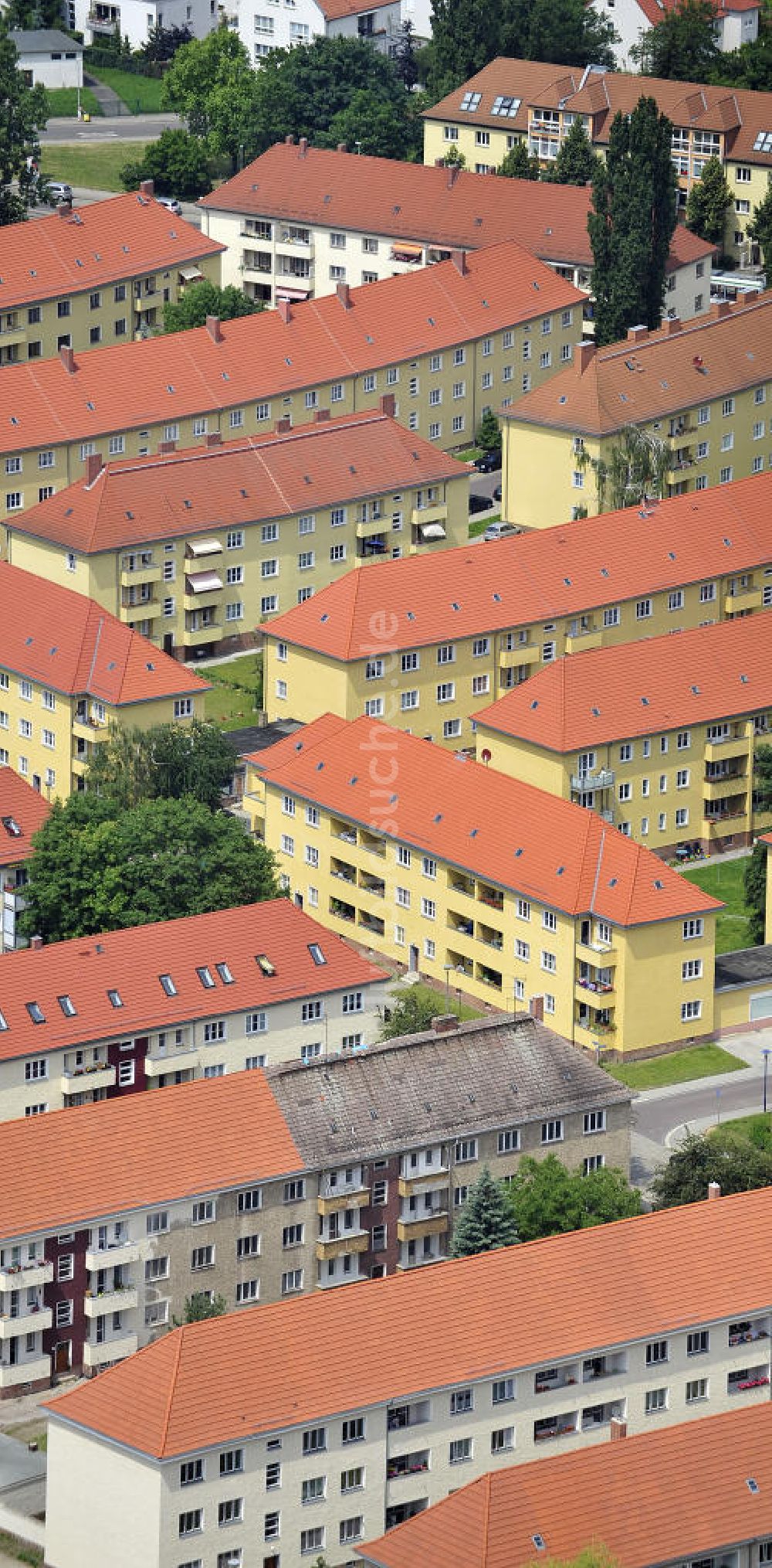 MAGDEBURG aus der Vogelperspektive: Altbauwohngebiete in Magdeburg - Nord