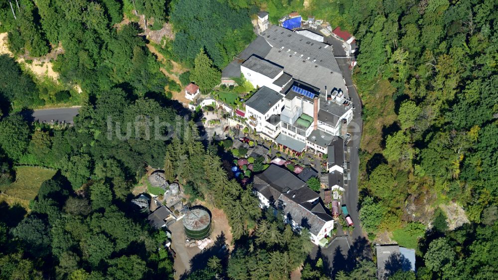 Kasbach-Ohlenberg aus der Vogelperspektive: Alte Brauerei im Kasbachtal in Kasbach-Ohlenberg im Bundesland Rheinland-Pfalz, Deutschland