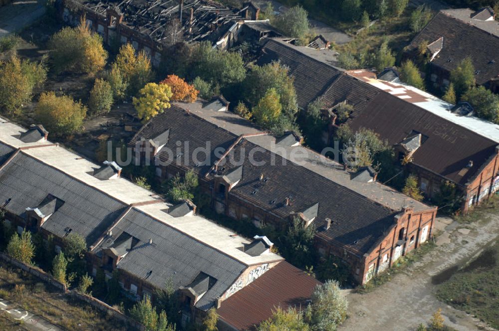 Luftbild Berlin - Alte Schlachthofhallen an der August-Lindemann-Straße in Berlin-Friedrichshain