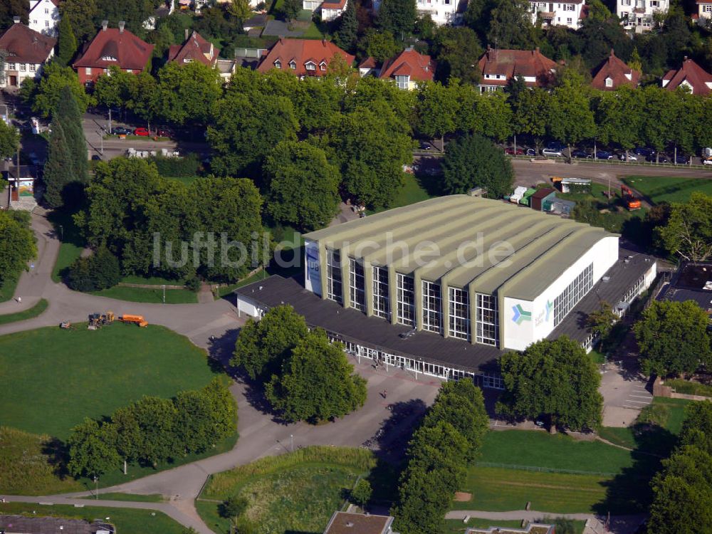 Luftaufnahme Freiburg im Breisgau - Alte Stadthalle in Freiburg, Baden-Württemberg