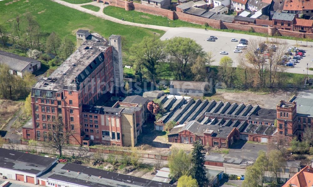 Luftbild Wittstock - Alte Textilfabrik von Wittstock im Bundesland Brandenburg