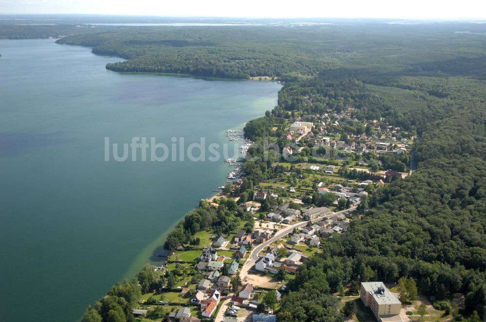 Schorfheide von oben - Altenhof am Werbellinsee in Brandenburg