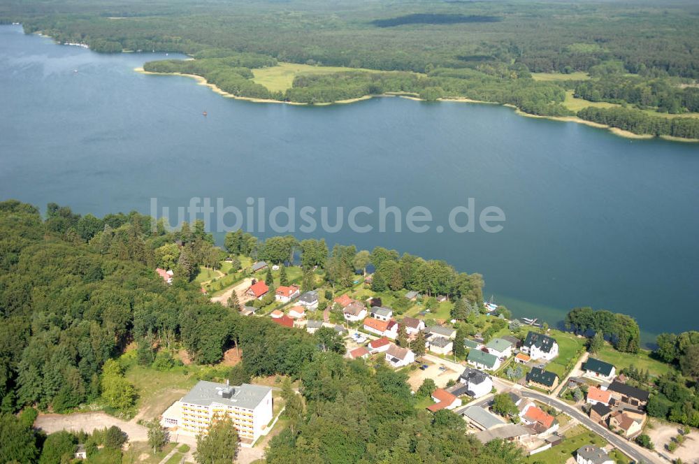 Schorfheide von oben - Altenhof am Werbellinsee in Brandenburg