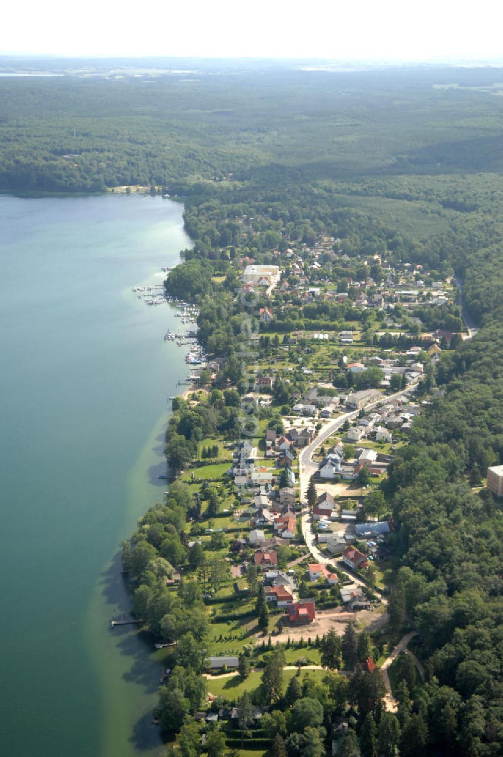 Schorfheide aus der Vogelperspektive: Altenhof am Werbellinsee in Brandenburg