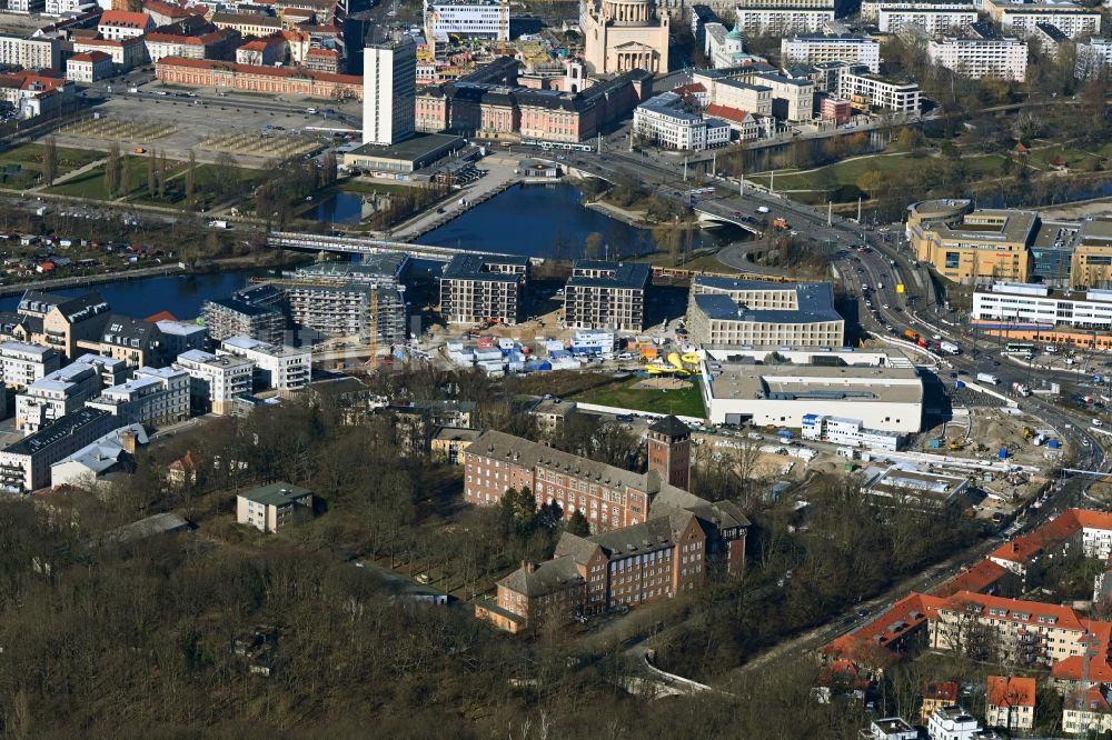 Luftbild Potsdam - Alter Potsdamer Landtag auf dem Brauhausberg in Potsdam im Bundesland Brandenburg, Deutschland