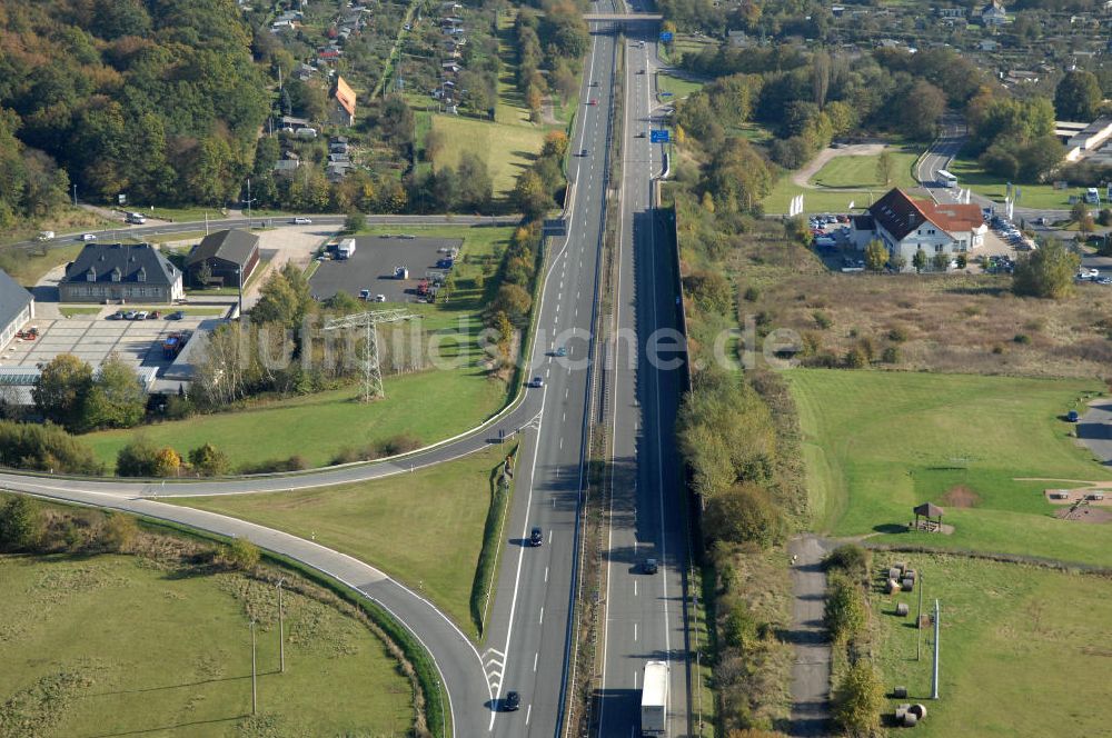 Luftaufnahme Eisenach - Alter Trassen-Verlauf der A 4 bei Eisenach