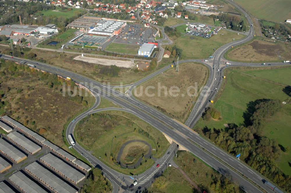 Luftbild Eisenach - Alter Trassen-Verlauf der A 4 bei Eisenach