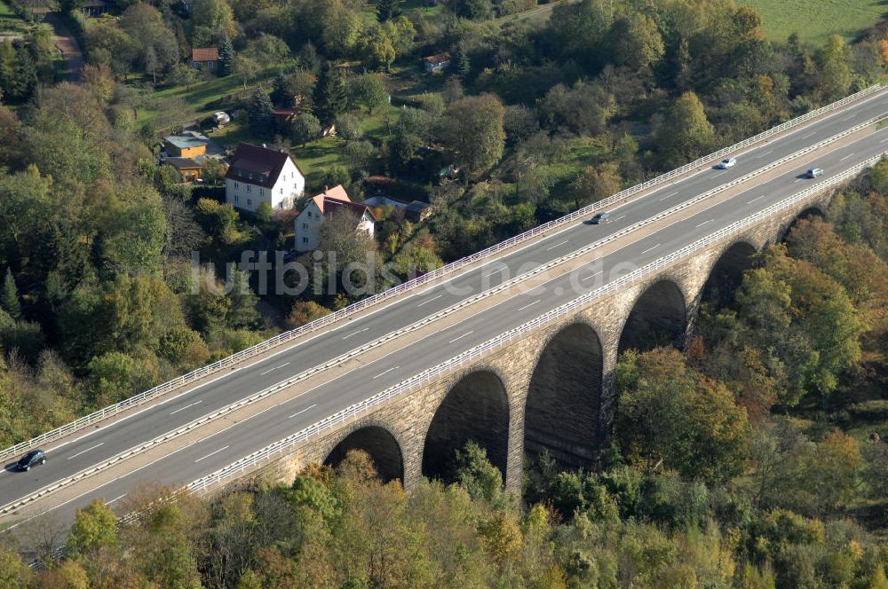 Luftaufnahme Eisenach - Alter Trassen-Verlauf der A 4 bei Eisenach