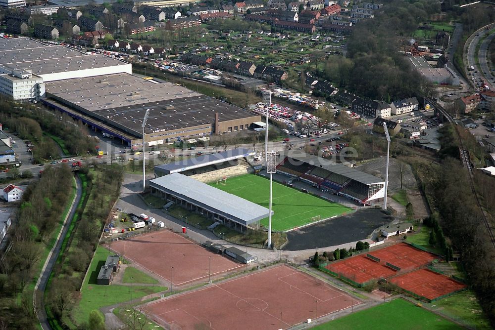 Essen von oben - Altes Georg-Melches-Stadion in Essen Nordrhein-Westfalen