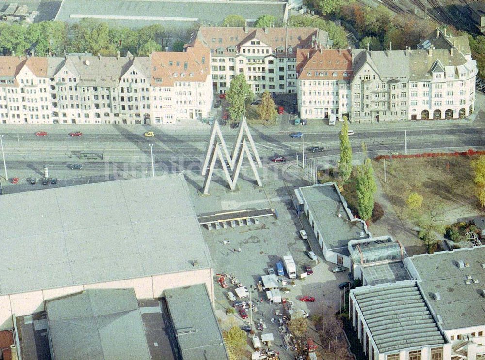 Leipzig - aus der Vogelperspektive: Altes Messegelände in Leipzig.