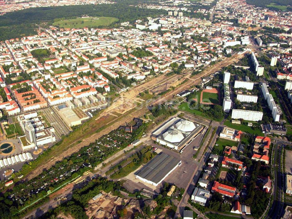 Leipzig aus der Vogelperspektive: Altes Messegelände in Leipzig