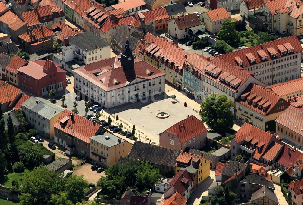 Luftaufnahme Bad Frankenhausen/Kyffhäuser - Altes Rathaus von Bad Frankenhausen im Bundesland Thüringen