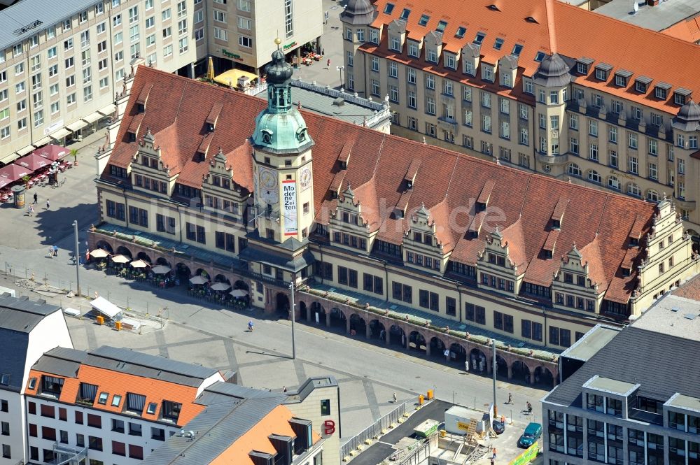 Leipzig aus der Vogelperspektive: Altes Rathaus Leipzig im Bundesland Sachsen