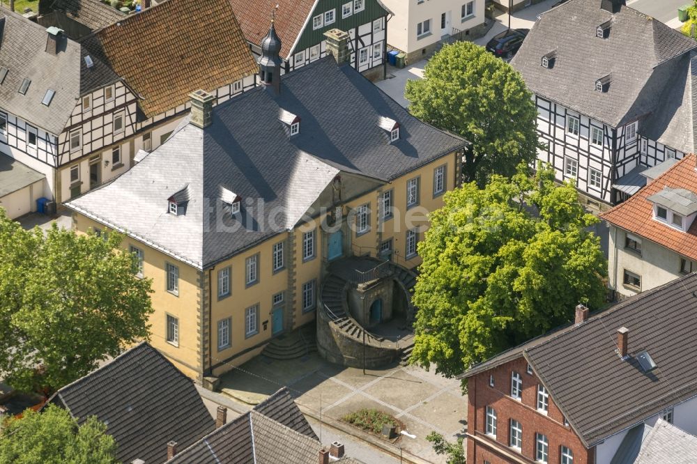 Luftbild Rüthen - Altes Rathaus von Rüthen im Sauerland in Nordrhein- Westfalen