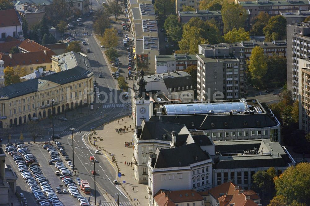 Warschau aus der Vogelperspektive: Altes Rathaus Warschau