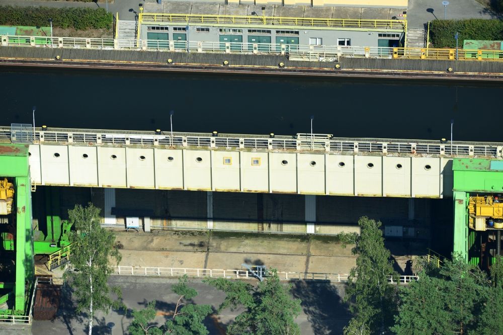 Luftbild Rothensee - Altes Schiffshebewerk Rothensee am Elbe-Havel-Kanal am Wasserstraßenkreuz MD bei Rothensee in Sachsen-Anhalt