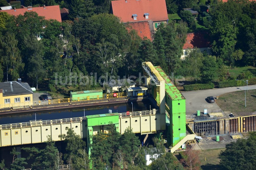 Luftbild Rothensee - Altes Schiffshebewerk Rothensee am Elbe-Havel-Kanal am Wasserstraßenkreuz MD bei Rothensee in Sachsen-Anhalt