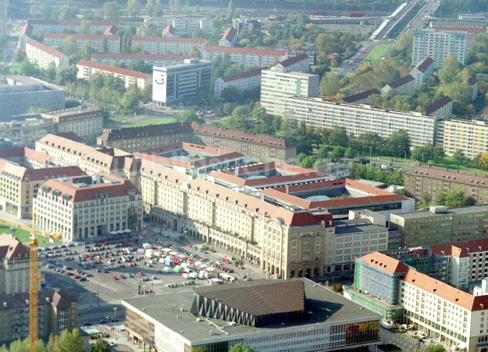 Luftbild Dresden - Altmarkt - Center in der Dresdner Innenstadt. Altmarkt - Galerie der ECE in der Dresdner Innenstadt. 11.10.2002