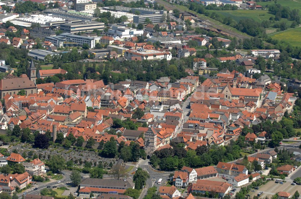 Luftbild Bad Neustadt - Altstadt von Bad Neustadt in Bayern