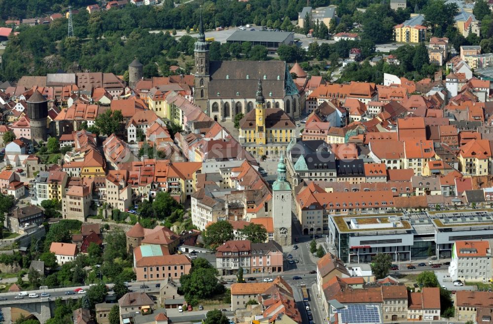 Bautzen aus der Vogelperspektive: Altstadt von Bautzen im Bundesland Sachsen