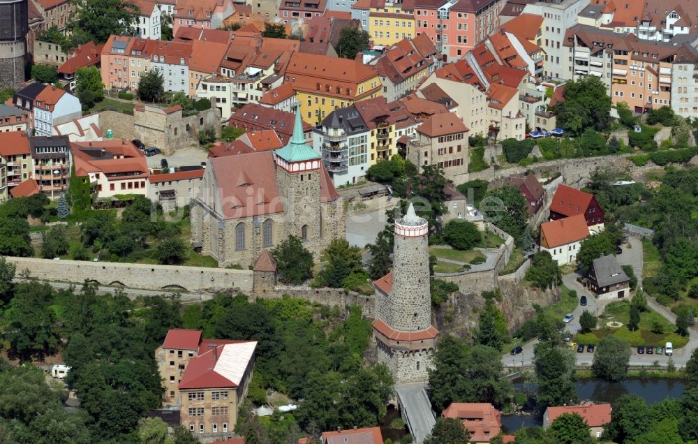 Bautzen aus der Vogelperspektive: Altstadt von Bautzen im Bundesland Sachsen