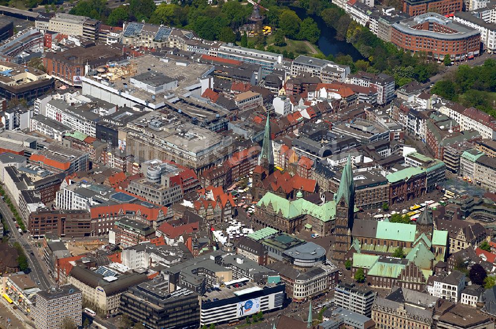 Bremen von oben - Altstadt in Bremen im gleiichnamigen Bundesland