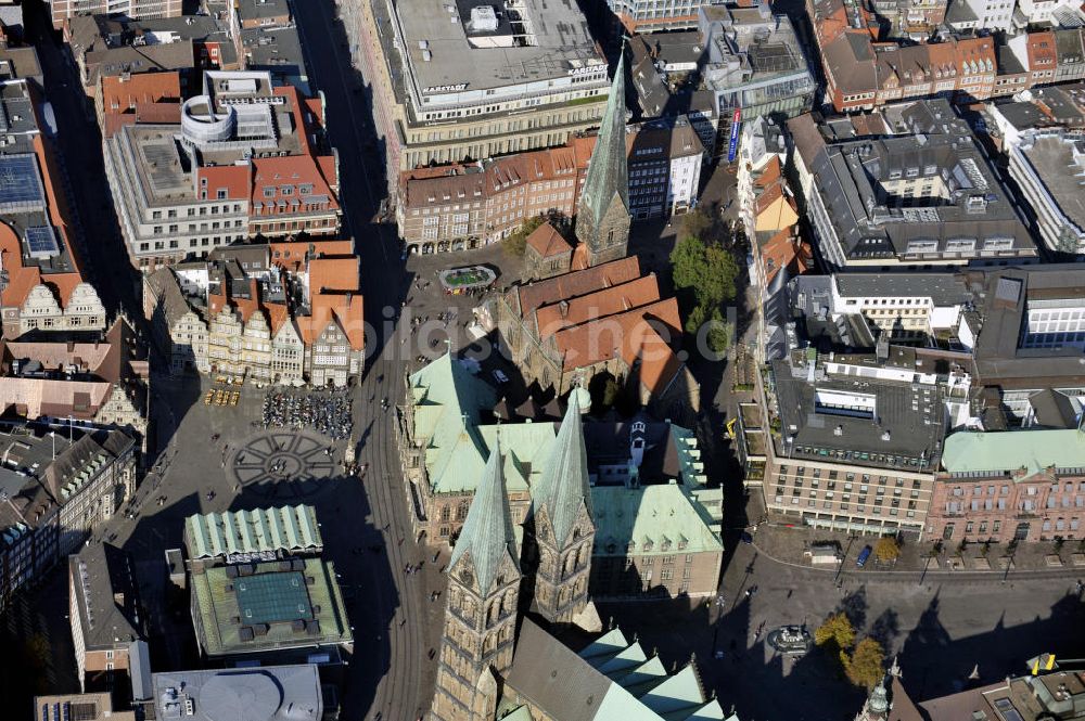 Luftbild Bremen - Altstadt von Bremen mit Marktplatz, Dom, Liebfrauenkirche und Bremischer Bürgschaft