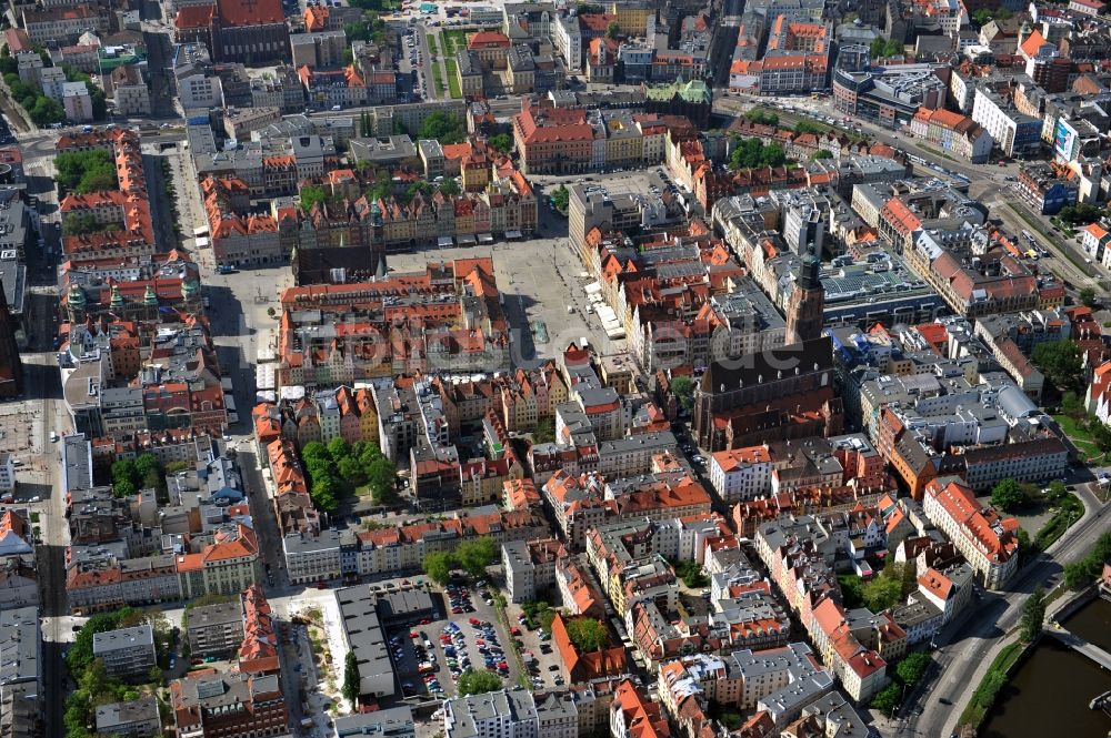 WROCLAW - BRESLAU aus der Vogelperspektive: Altstadt von Breslau / Wroclaw in Polen