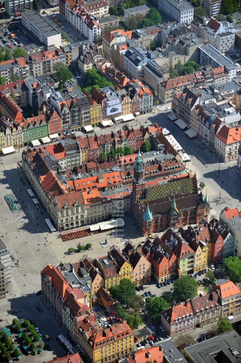 WROCLAW - BRESLAU aus der Vogelperspektive: Altstadt von Breslau / Wroclaw in Polen