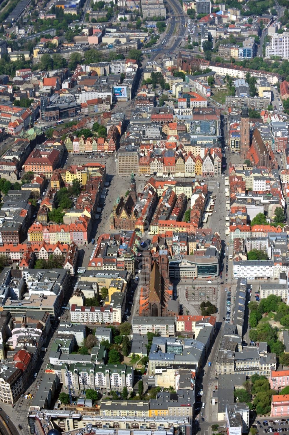 WROCLAW - BRESLAU aus der Vogelperspektive: Altstadt von Breslau / Wroclaw in Polen