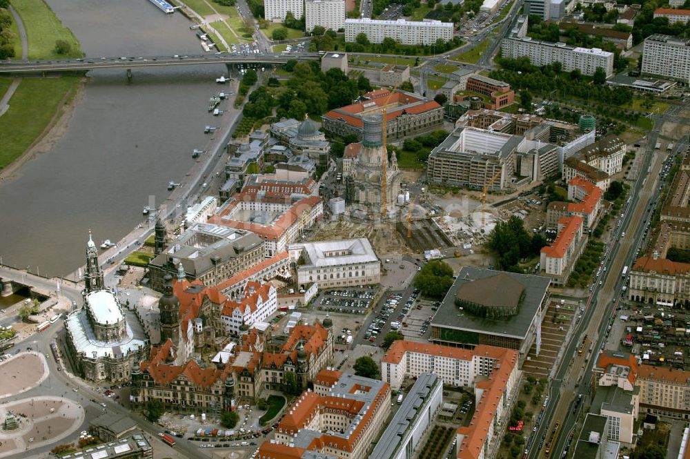 Dresden aus der Vogelperspektive: Altstadt Dresden