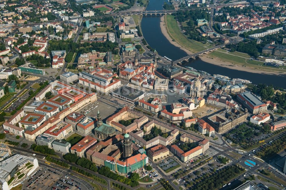 Luftaufnahme Dresden - Altstadt in Dresden im Bundesland Sachsen