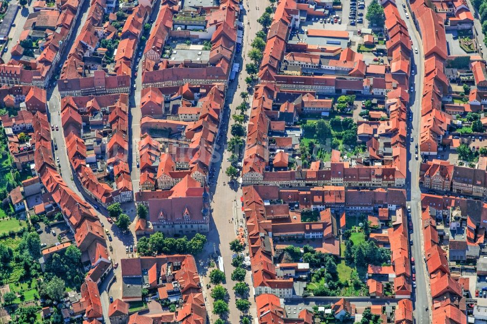 Duderstadt aus der Vogelperspektive: Altstadt von Duderstadt im Bundesland Niedersachsen