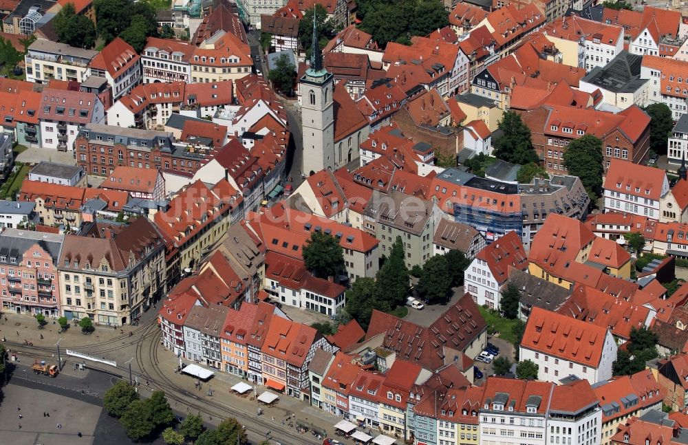 Erfurt aus der Vogelperspektive: Altstadt von Erfurt im Bundesland Thüringen