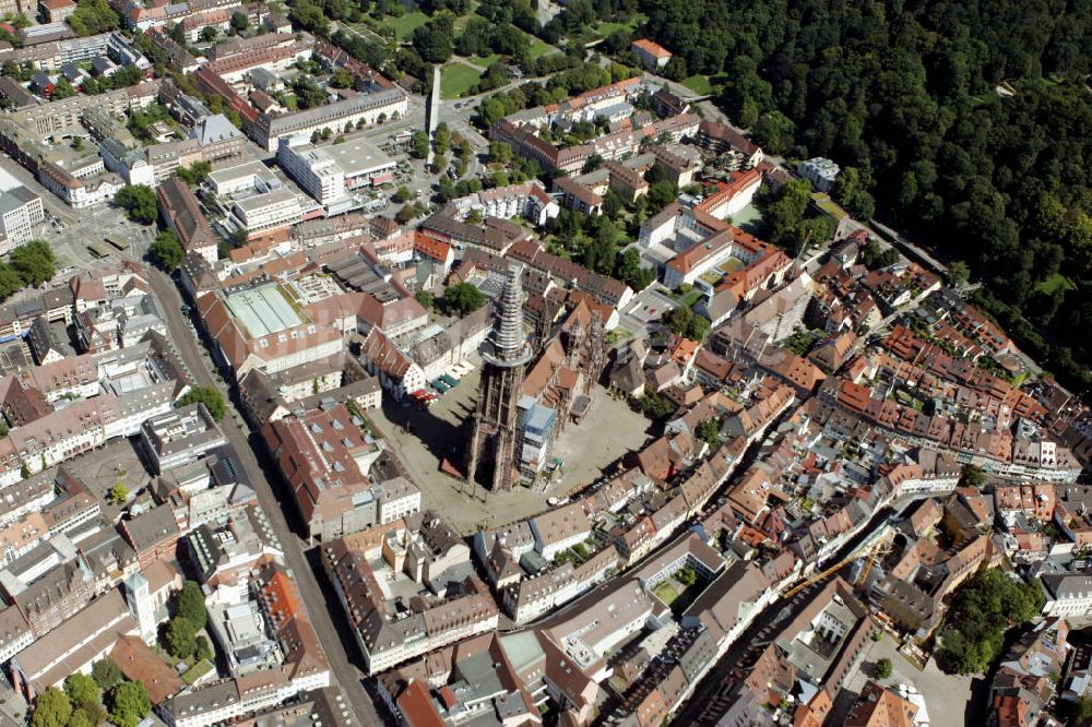 Luftaufnahme Freiburg im Breisgau - Altstadt von Freiburg im Breisgau