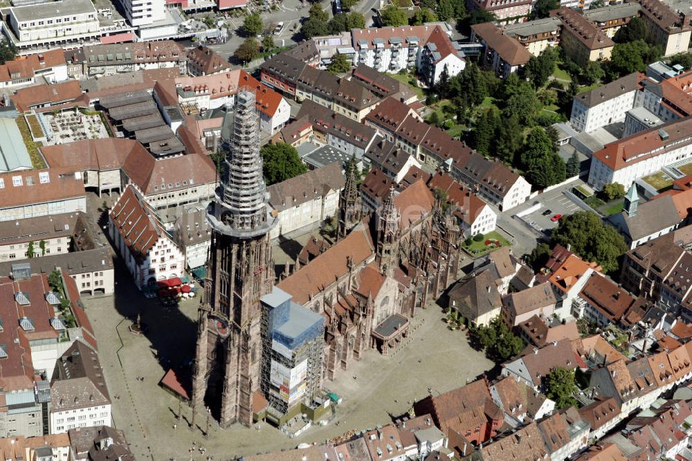 Freiburg im Breisgau von oben - Altstadt von Freiburg im Breisgau