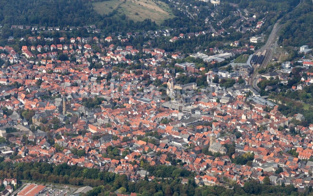 Luftaufnahme Goslar - Altstadt von Goslar im Bundesland Niedersachsen