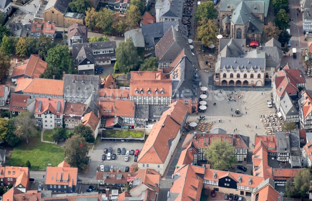 Luftaufnahme Goslar - Altstadt von Goslar im Bundesland Niedersachsen