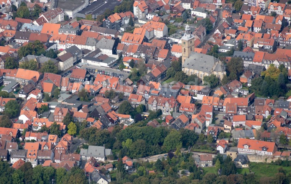 Luftaufnahme Goslar - Altstadt von Goslar im Bundesland Niedersachsen