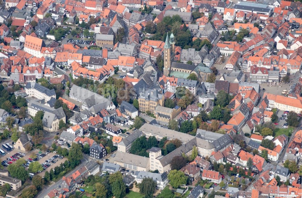 Goslar aus der Vogelperspektive: Altstadt von Goslar im Bundesland Niedersachsen