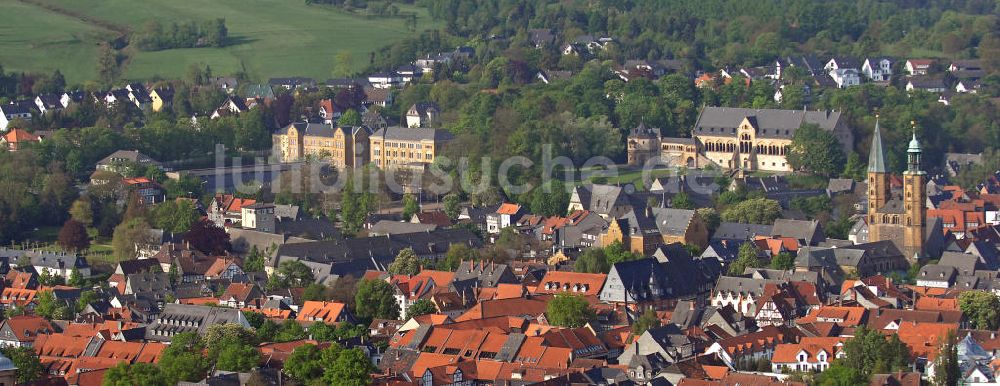 Goslar von oben - Altstadt Goslars mit Marktkirche und Kaiserpfalz