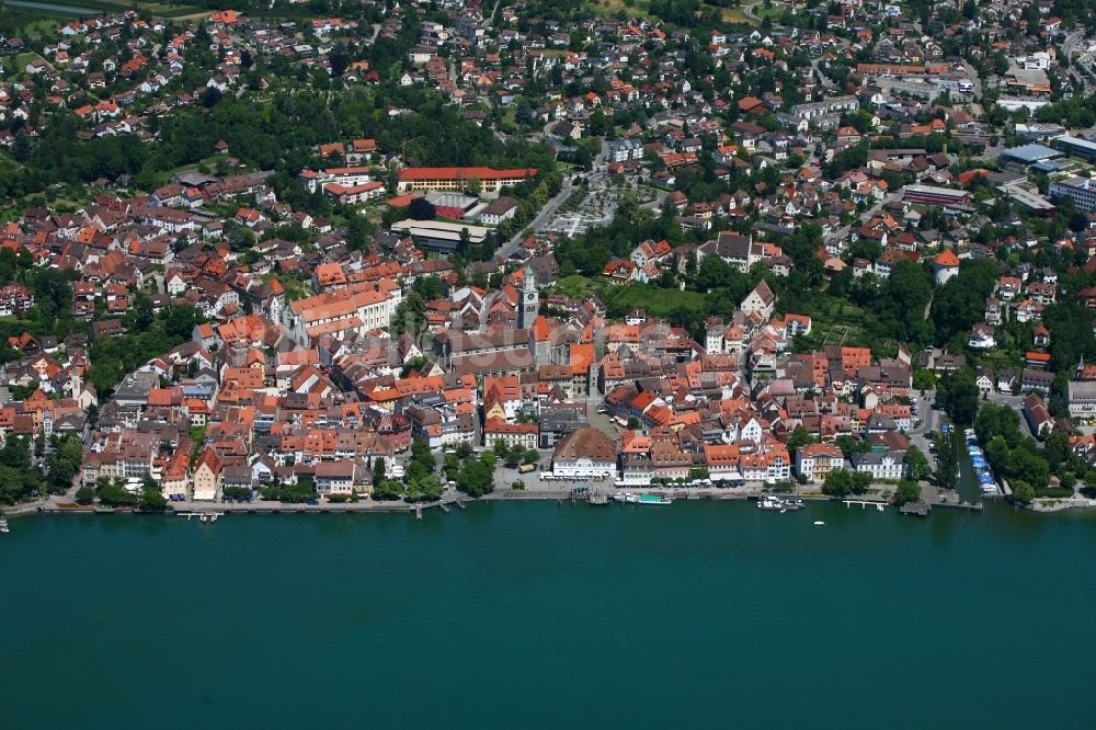 Luftaufnahme Überlingen - Altstadt und Hafen in Überlingen im Bundesland Baden-Württemberg