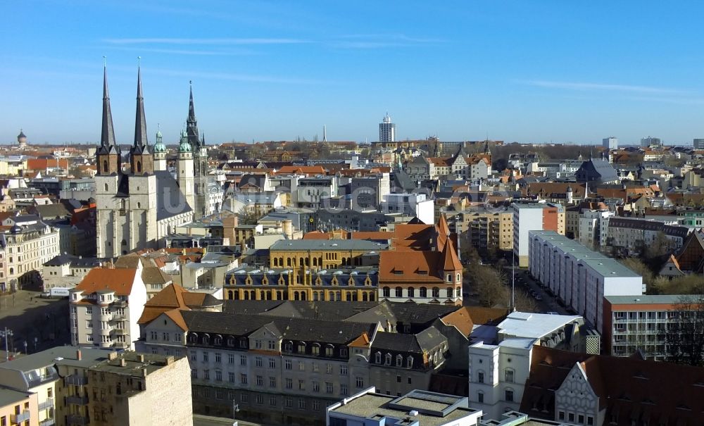 Luftbild Halle ( Saale ) - Altstadt von Halle ( Saale ) im Bundesland Sachsen-Anhalt