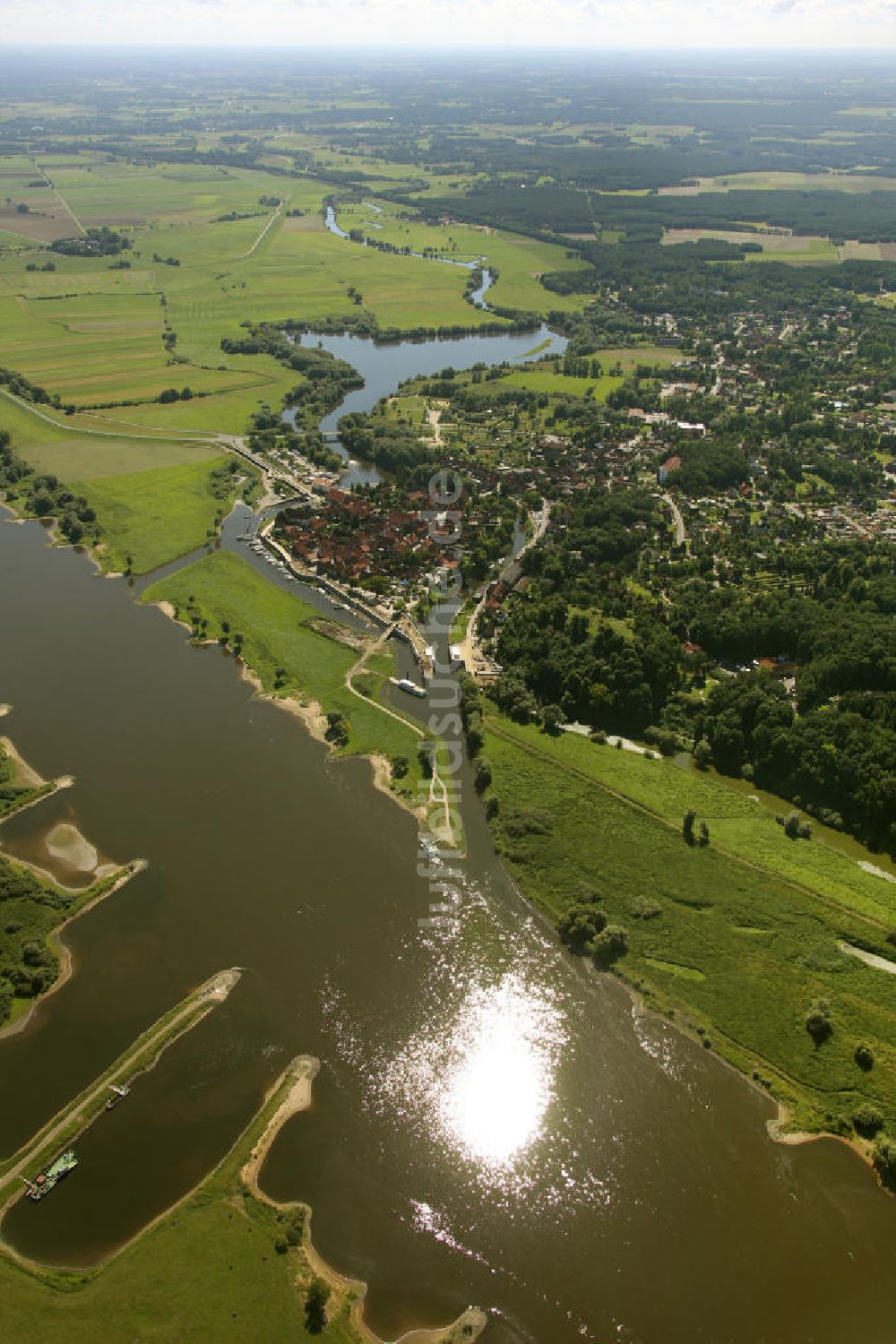 Hitzacker aus der Vogelperspektive: Altstadt Hitzacker