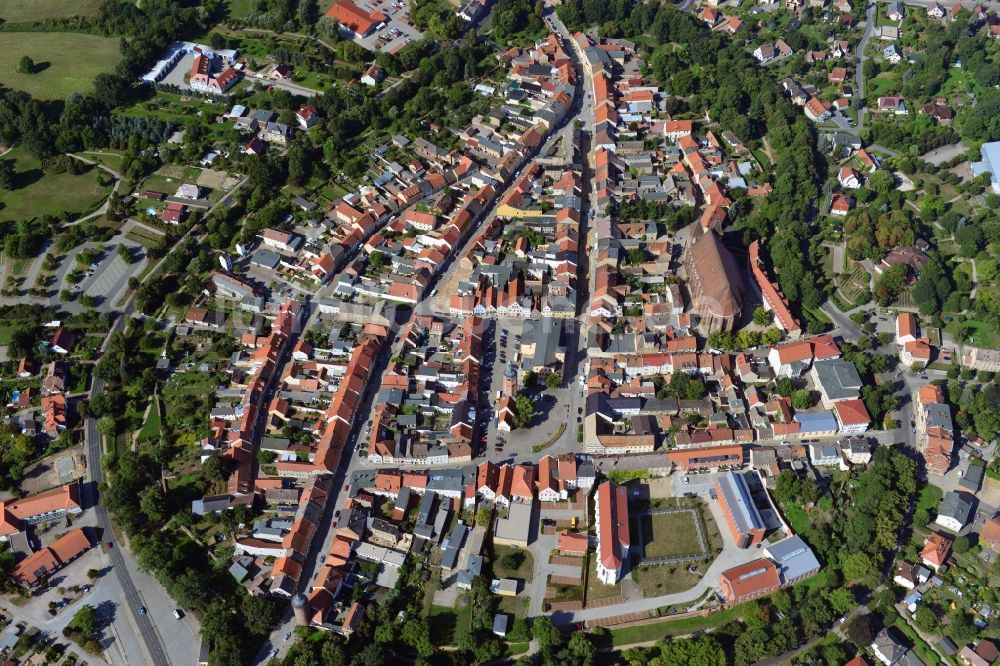 Luftaufnahme Luckau - Altstadt von Luckau im Bundesland Brandneburg